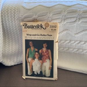 BUTTERICK Vintage ladies Sz 12 halter pattern…🎅🏻